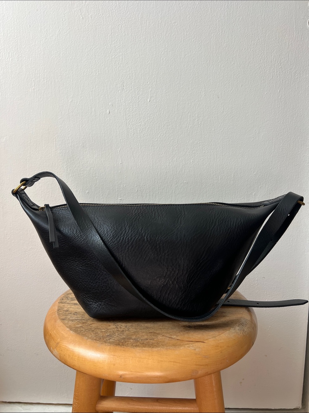 Madewell Black Leather Sling Bag